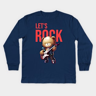 Teddy Rock Kids Long Sleeve T-Shirt